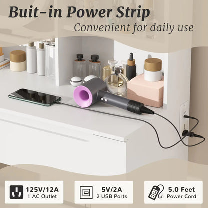 VFF Bedroom Dressing Table, Modern Minimalist Makeup Cabinet, Master Bedroom Makeup Mirror, Makeup Table Mirror Cabinet - Osacean Sky Logistics