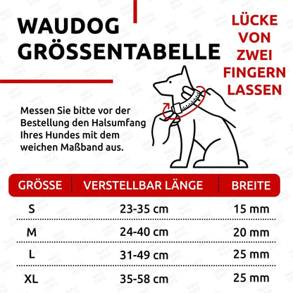 WAUDOG Waterproof Dog Collar Adjustable Dog Collar for Large Dogs Small and Medium Dogs Heavy Duty Dog Collars with Durable Metal Clasp and QR Dog Tag Boy & Girl Dog Collars (Black) - Osacean Sky Logistics