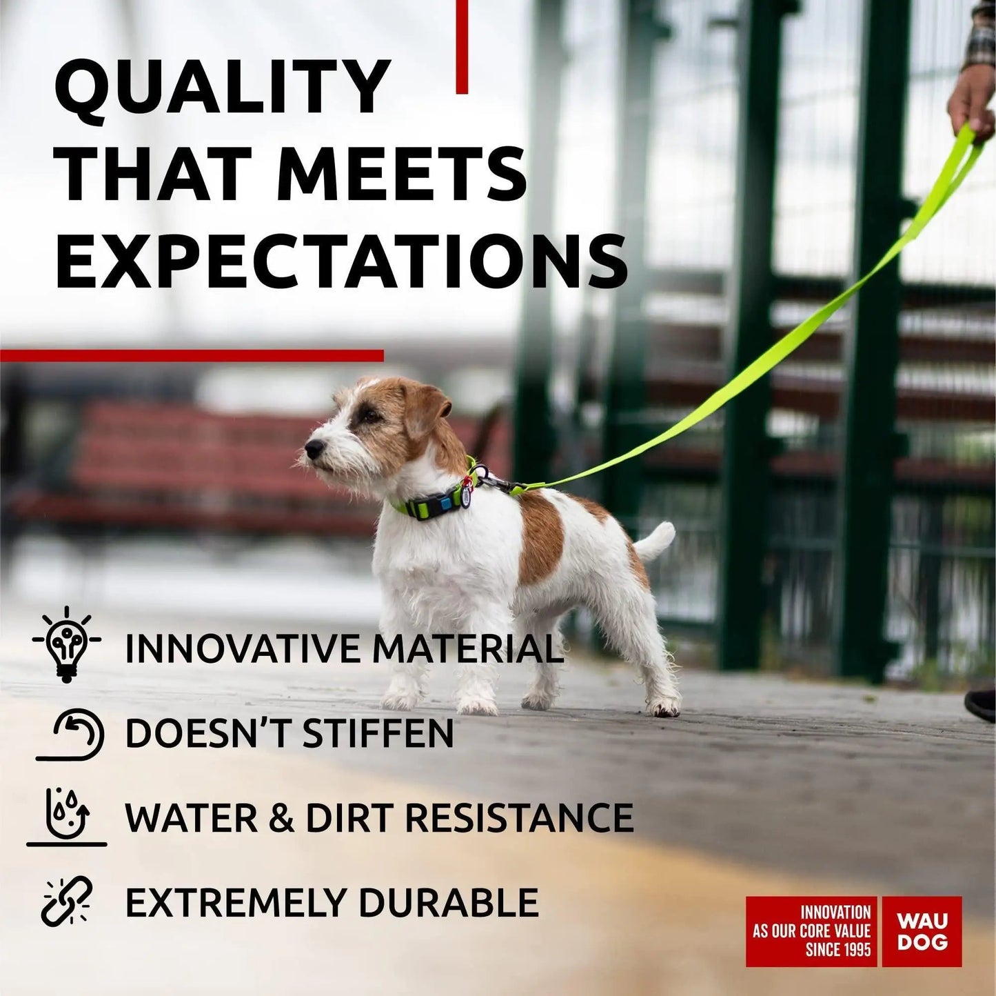 WAUDOG Waterproof Dog Leash 4 Ft 6 Ft Anti Slip Dog Leash for Large Dogs Small and Medium Dogs Heavy Duty Dog Leash with Water and Dirt Resistant Long Or Short Dog Leashes for Boy & Girl Dogs - Osacean Sky Logistics