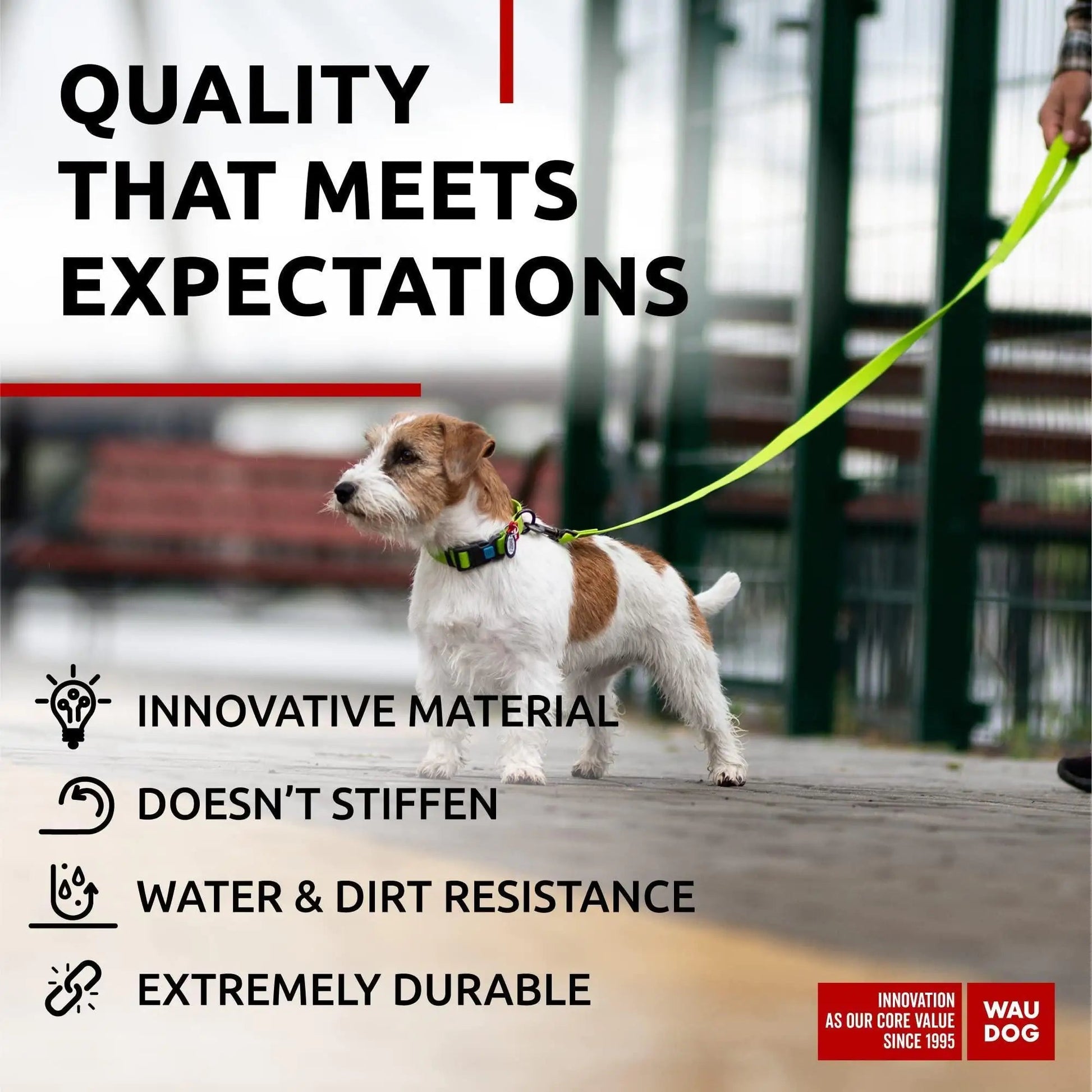 WAUDOG Waterproof Dog Leash 4 Ft 6 Ft Anti Slip Dog Leash for Large Dogs Small and Medium Dogs Heavy Duty Dog Leash with Water and Dirt Resistant Long Or Short Dog Leashes for Boy & Girl Dogs - Osacean Sky Logistics