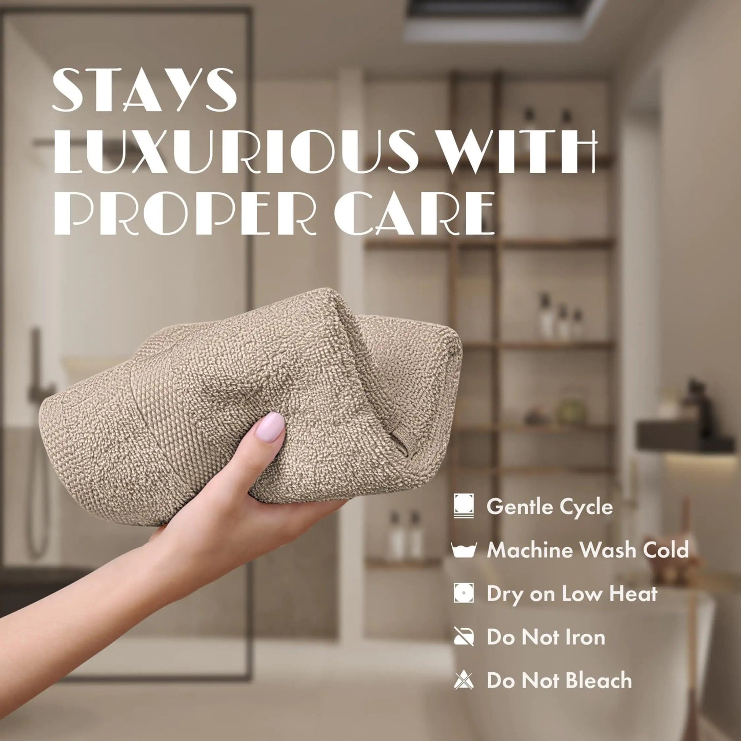 White Classic Taupe Washcloths Set 12 Pack for Body and Face Towel 12x12 Inch Cotton Wash Cloths Bulk Spa Fingertip Wash Clothes Soft Absorbent Gym Towels - Osacean Sky Logistics