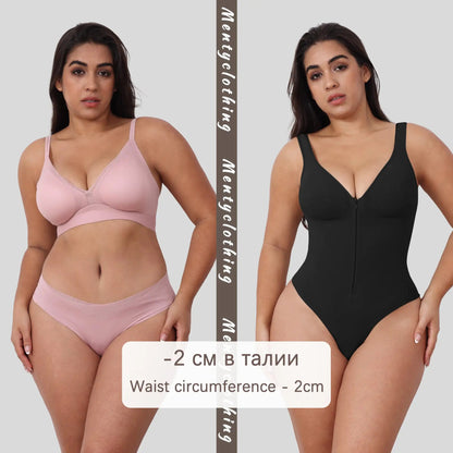 Women's Slimming Underwear Bodysuit Corset Body Shaper Waist Shaper Shapewear Woman Post - Surgical Slimming Zip Jumpsuit - Osacean Sky Logistics