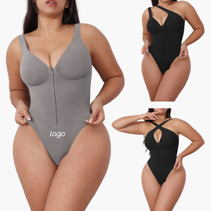 Women's Slimming Underwear Bodysuit Corset Body Shaper Waist Shaper Shapewear Woman Post - Surgical Slimming Zip Jumpsuit - Osacean Sky Logistics